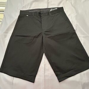 Fox Men's Black Pinstripes Flat Front Shorts Size 34